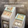 Bathroom Storage Cabinet with Transparent Drawers and Wheels view 4