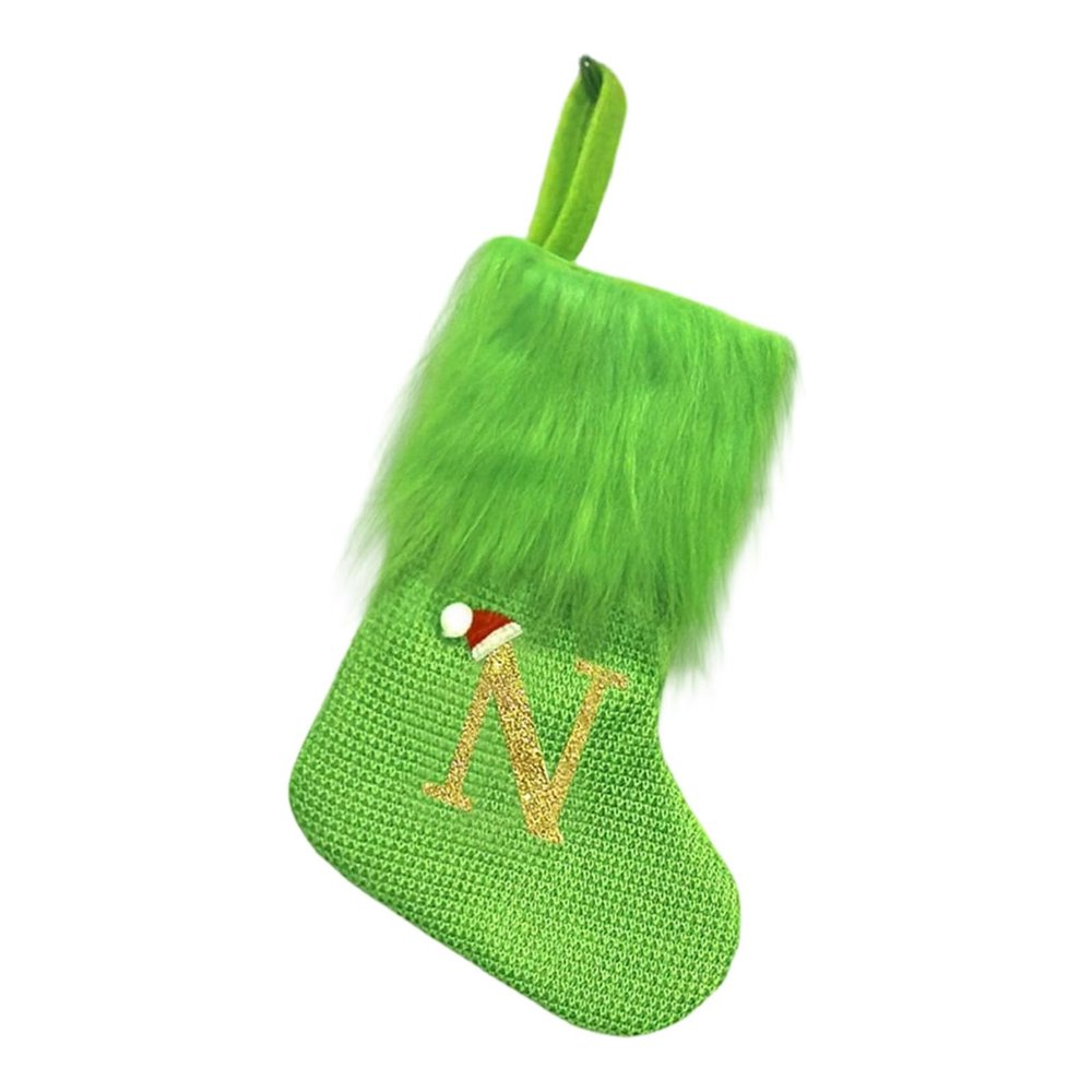 Greabuy Christmas Stocking with Classic Lettering, Large Capacity