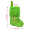 Greabuy Christmas Stocking with Classic Lettering, Large Capacity view 3