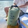 Luocute Waterproof Dry Bag Backpack, Thickened PVC Roll-Top with Adjustable Shoulder Straps, OD Green view 3
