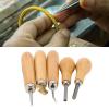 TIKATARER 5-Piece Stone Setting Tool Set with Ergonomic Wooden Handles view 2