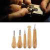 TIKATARER 5-Piece Stone Setting Tool Set with Ergonomic Wooden Handles view 3