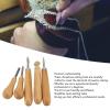 TIKATARER 5-Piece Stone Setting Tool Set with Ergonomic Wooden Handles view 4