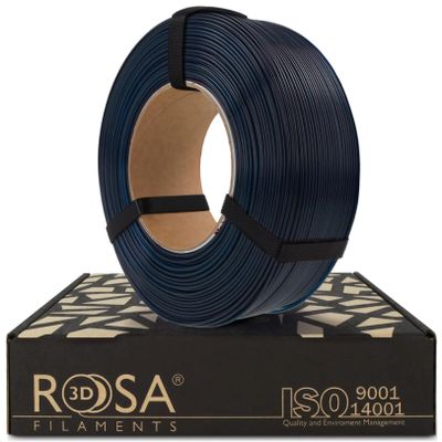 ROSA3D PCTG Filament 1.75 mm for 3D Printers, Transparent Navy Blue Refill, 1 kg