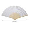 OEBUAFI Paper Folding Fan, Blank Hand Fan for DIY Calligraphy Painting, Wedding Decoration (White) view 2