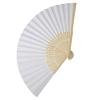 OEBUAFI Paper Folding Fan, Blank Hand Fan for DIY Calligraphy Painting, Wedding Decoration (White) view 3