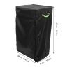 OSALADI Breathable Firewood Rack Cover, 210D Oxford Fabric, Weather-Resistant, Black view 2