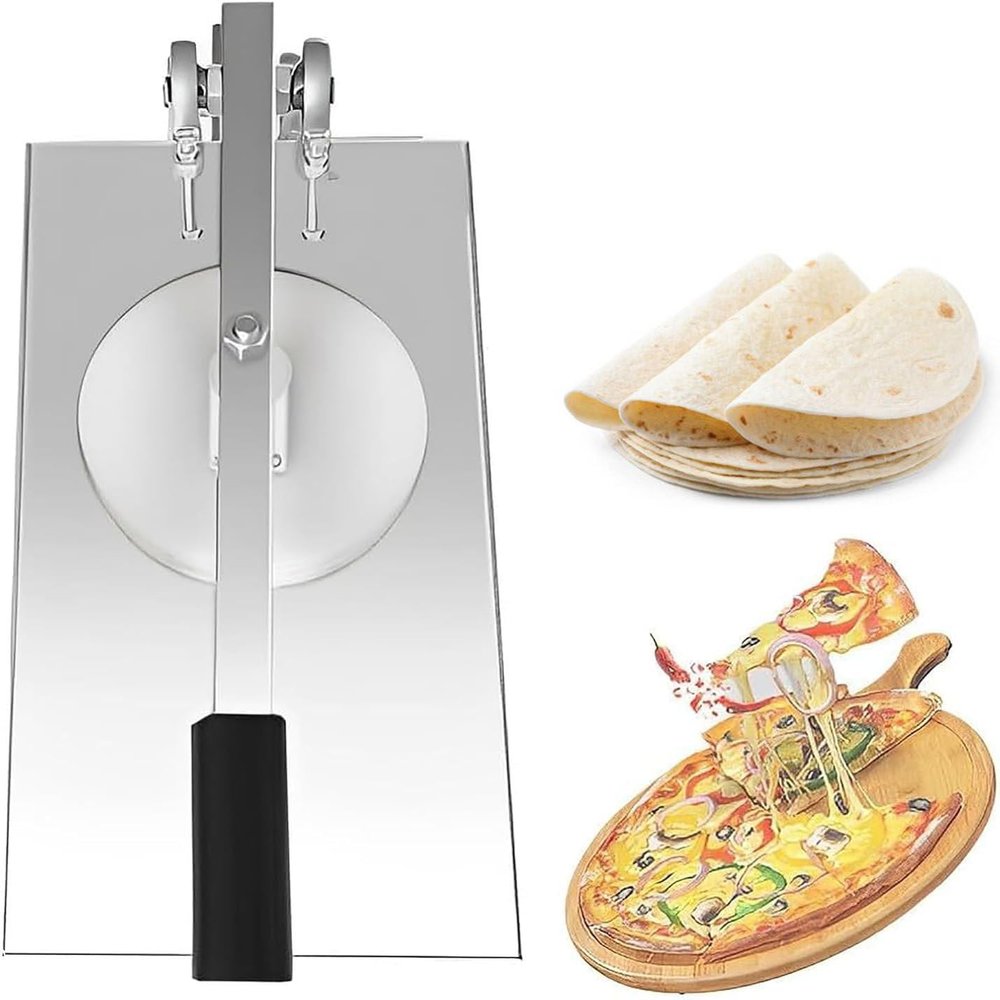 Manual Pizza Dough Press, Stainless Steel