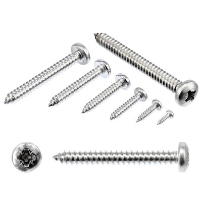 NORMREICH 1000-Piece Pan Head Sheet Metal Screws 3.5 x 22 mm Stainless Steel A2 (V2A), DIN 7981 / ISO 7049