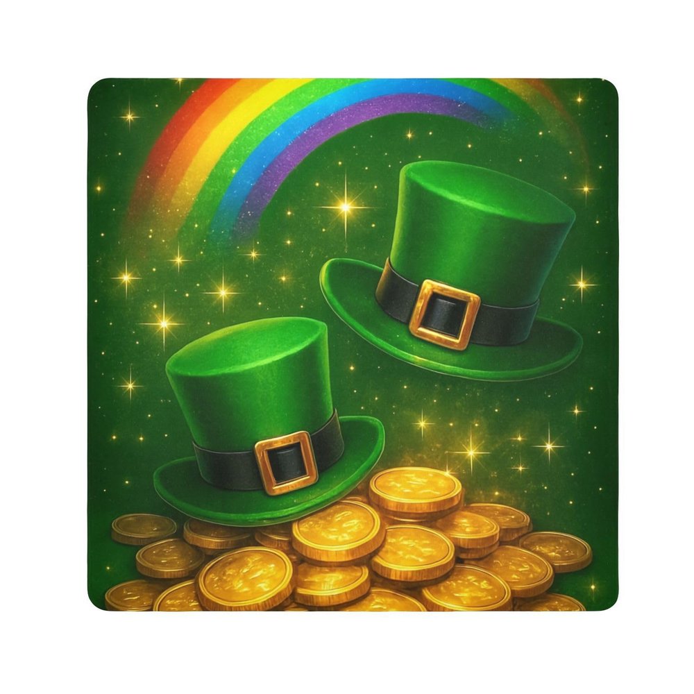 ODAWA Gold Coins Self-Adhesive Fabric Camera Protective Cover, Lens Protector, 35.1 x 35.1 cm, Rainbow Green