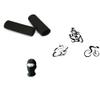 Universal Progrip Foam Handlebar Grips, 1 Pair, 12 x 4.2 cm, Black – for Motorcycles, Scooters and Bicycles view 1