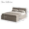 Home Collective Upholstered Bed 180 x 200 cm with Adjustable Slatted Base and Storage, Beige view 2