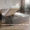 Home Collective Upholstered Bed 180 x 200 cm with Adjustable Slatted Base and Storage, Beige view 3