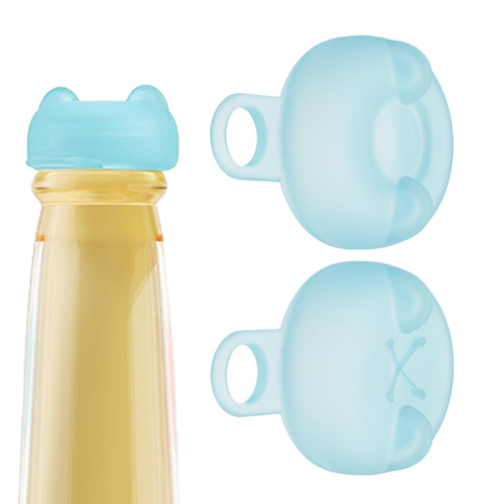 Silicone Drink Covers - Resealable Bottle Top Protectors
