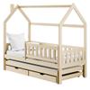 Monkey Extendable Kids' Bed 80 x 180 cm, Pine, House-Shaped view 1