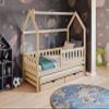 Monkey Extendable Kids' Bed 80 x 180 cm, Pine, House-Shaped view 2
