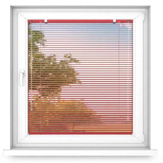 time4blinds No-Drill Aluminum Window Blinds, Red, Right, 1400 x 2200