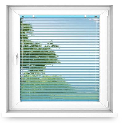 time4blinds Interior Aluminum Blinds, No Drilling, Cord Guide, Azure Blue, Left, 1100 x 2200 mm