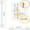 time4blinds Interior Aluminum Blinds, No Drilling, Cord Guide, Azure Blue, Left, 1100 x 2200 mm view 3