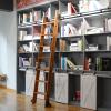Sliding Door Set, Rolling Library Rail for Indoor and Attic Installation, Mobile Ladder Rail, 1 m to 6 m, Round-Tube Design (Ladder Not Included) view 4
