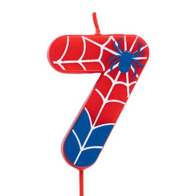 OH YEAH Birthday Candle Number 7 Spider