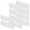 10-Piece Aluminum Flat Joining Plates, Straight Reinforcement Plates, Silver, 60 mm, 90 mm, 120 mm (3030) view 2