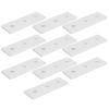 10-Piece Aluminum Flat Joining Plates, Straight Reinforcement Plates, Silver, 60 mm, 90 mm, 120 mm (3030) view 4
