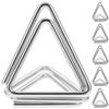 HOMSFOU 6-Pack Metal Table Card Holders Silver Triangular Memo Clips view 1
