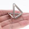 HOMSFOU 6-Pack Metal Table Card Holders Silver Triangular Memo Clips view 3
