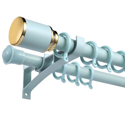 Adjustable Double Curtain Rod Set, 68–600 cm