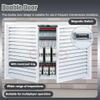 Louvered Access Panel, Double Door, Drywall Inspection Hatch, 600 × 1000 mm, White, Outdoor Use view 2