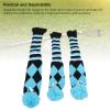 Alomejor Knitted Golf Club Headcovers, 3-Piece Set with Pom-Poms, Blue/Black view 3