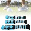 Alomejor Knitted Golf Club Headcovers, 3-Piece Set with Pom-Poms, Blue/Black view 4