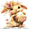 Josys Craft Fairy Rice Paper A4 Decoupage Easter Bunny with Egg Flowers RE8478 view 1