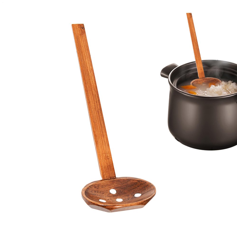 Wooden Soup Spoon with Long Handle