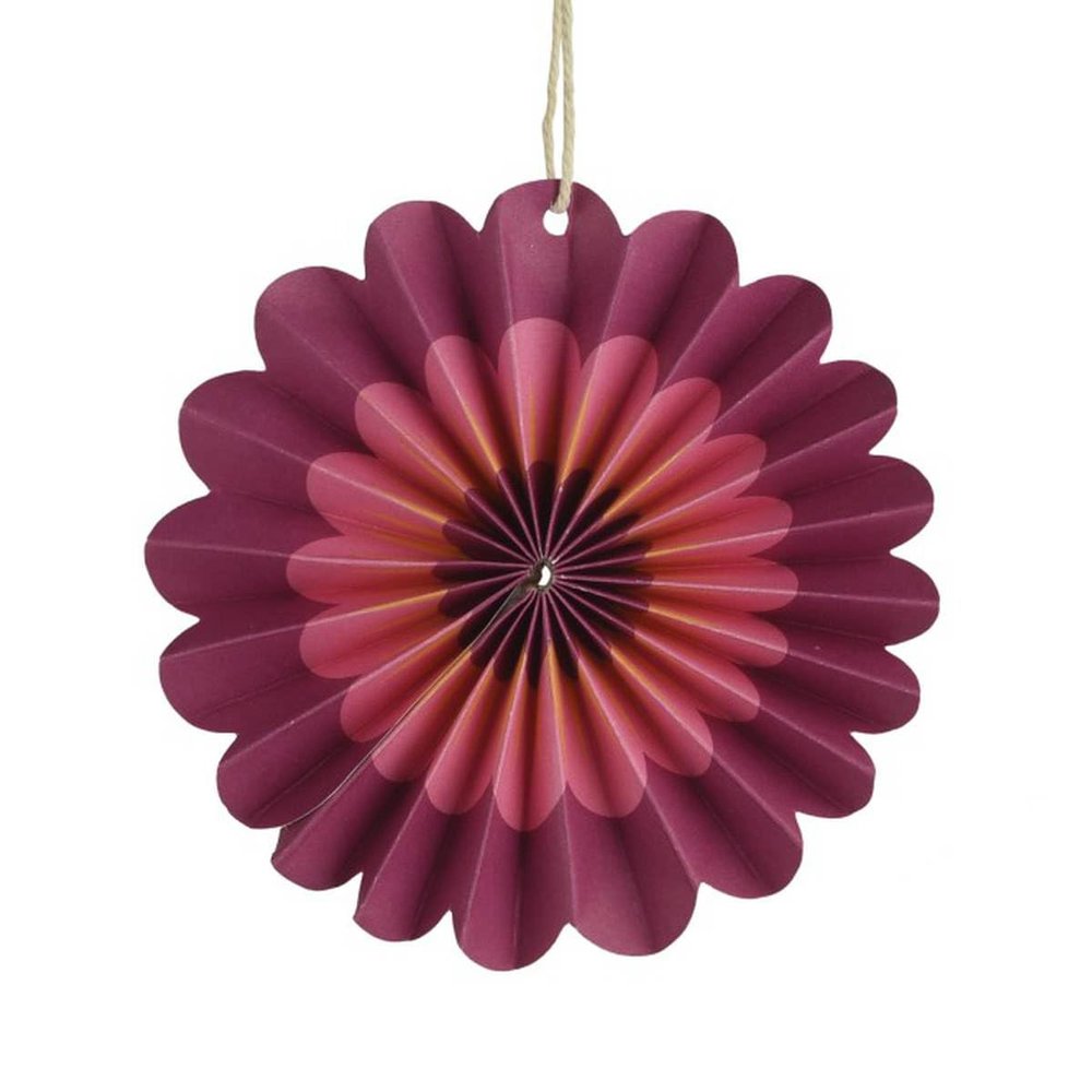 Kaemingk Paper Flower - Dark Purple/Purple Rosette 10.5 cm