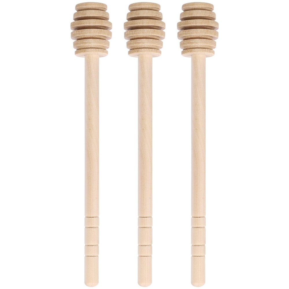 OSALADI 3-Piece Wooden Honey Dipper Set