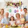 3D Paper Easter Ornaments | 6 Hanging Egg Decorations view 2