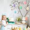 3D Paper Easter Ornaments | 6 Hanging Egg Decorations view 3