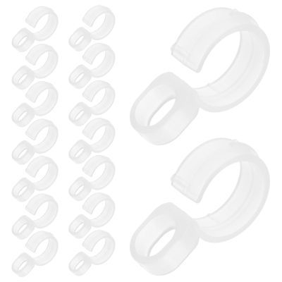 BESPORTBLE Windproof Plastic Hanger Clips, White, 50 Pack