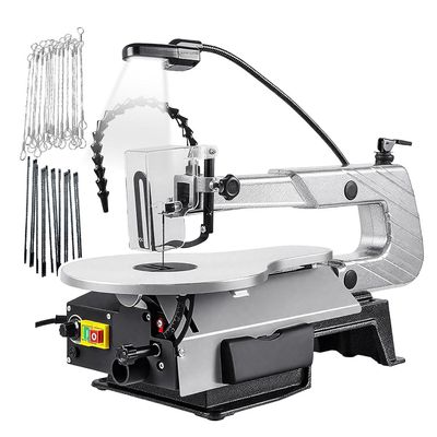 Desktop Scroll Saw with Tilting Table, Work Light, and Variable Two-Way Speed for Precision Woodworking