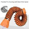 Flexible PVC Exhaust Duct Hose for Ventilation in Bathrooms, Kitchens, Workshops, and Greenhouses view 3