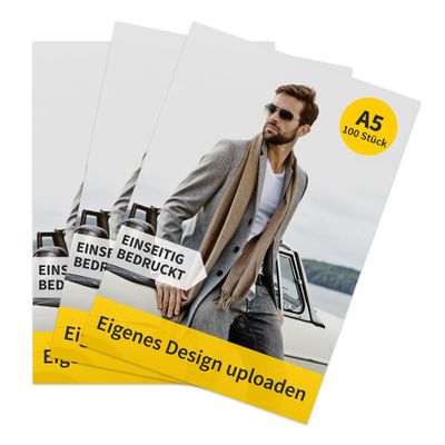 Flyers - 100 pcs - A5 - Portrait - Standard 170 gsm Glossy