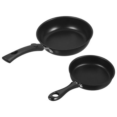 Homoyoyo 2-Piece Small Iron Frying Pan Set, 12 cm and 16 cm