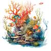 Toilet Seat Wall Sticker - Underwater World view 1