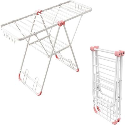 2-Tier Folding Clothes Drying Rack, Lightweight Aluminum, Indoor and Outdoor