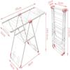 2-Tier Folding Clothes Drying Rack, Lightweight Aluminum, Indoor and Outdoor view 2