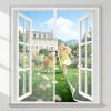 HALIDOOR No-Drill Window Screen, 165 x 125 cm, Tear-Resistant Polyester Mesh, Automatic Closure, White view 1