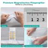 HALIDOOR No-Drill Window Screen, 165 x 125 cm, Tear-Resistant Polyester Mesh, Automatic Closure, White view 2