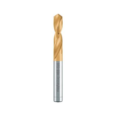 Diamwood HSS Co TiN Twist Drill Bit, Extra Short, DIN 1897 PZ, Stainless Steel, 130°, Dia. 9 x OAL 84 x FL 40 x Shank 9 mm x Z2